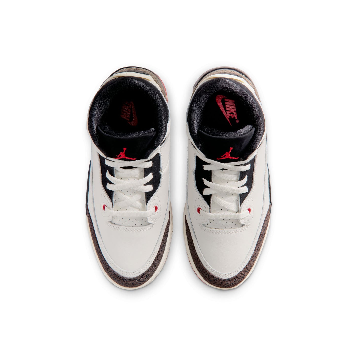 Air Jordan "3 Retro" Preschool - Sail / Black / University Red