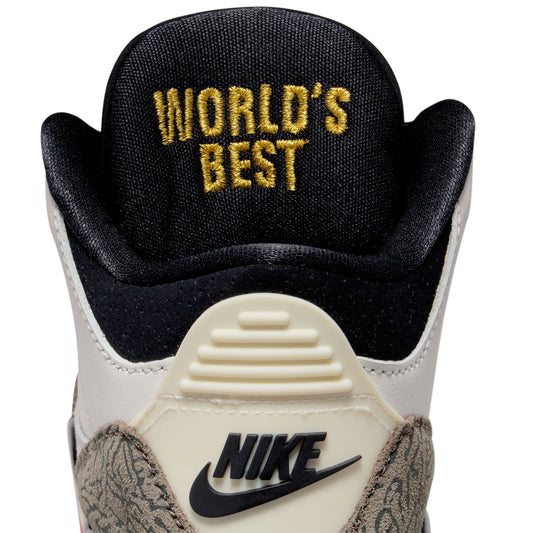 Air Jordan "3 Retro" Preschool - Sail / Black / University Red