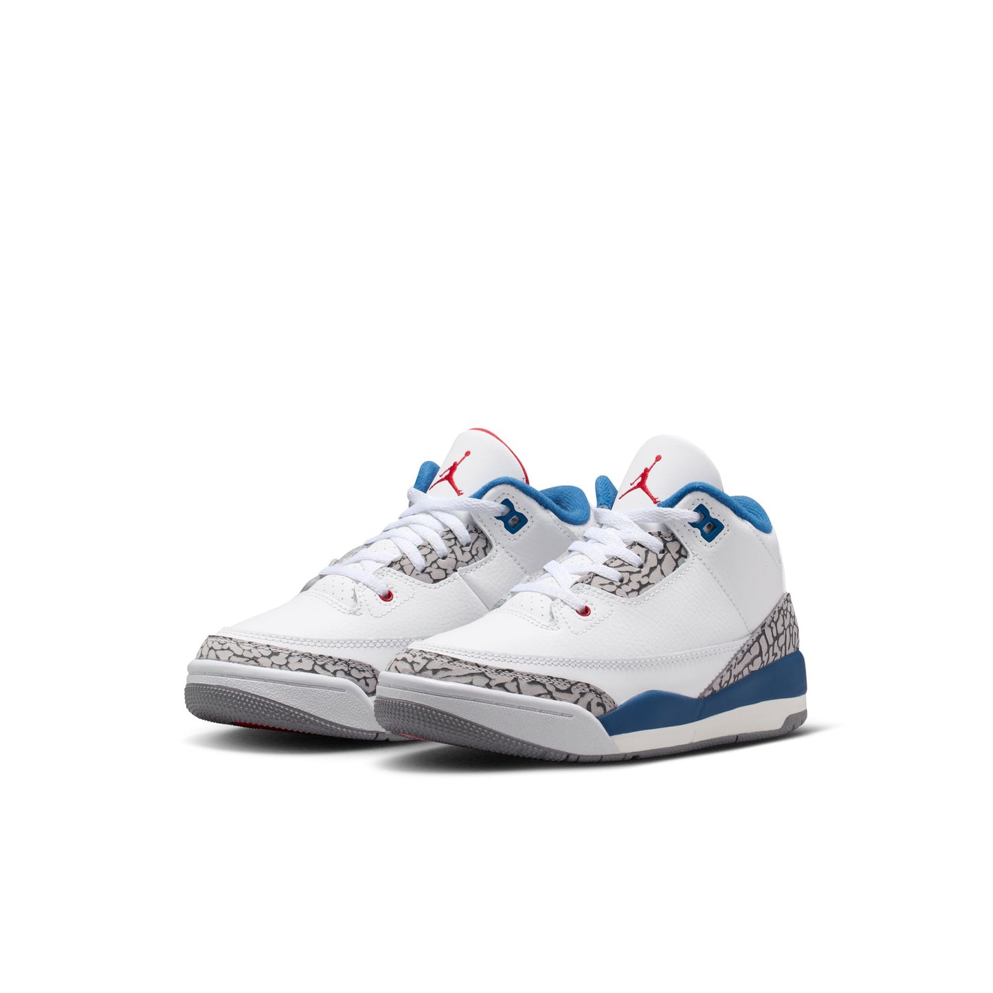 Air Jordan "3 Retro " Preschool - White / Fire Red / True Blue