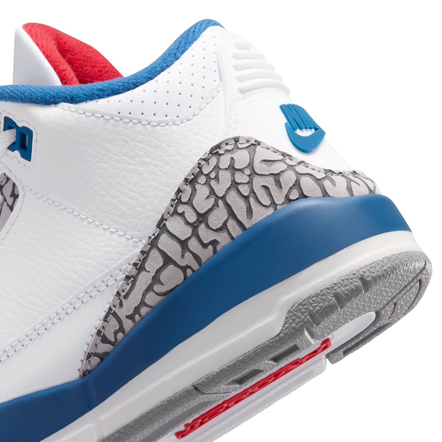 Air Jordan "3 Retro " Preschool - White / Fire Red / True Blue