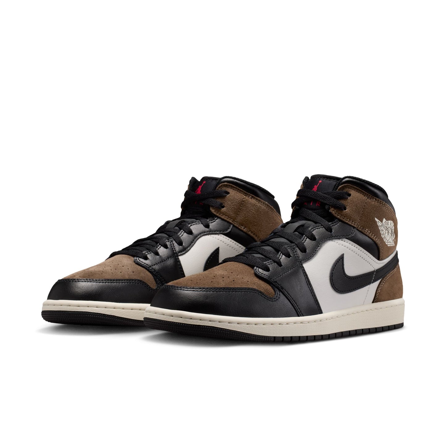 Air Jordan "1 Mid" Mens - Black / Phantom-Palomino