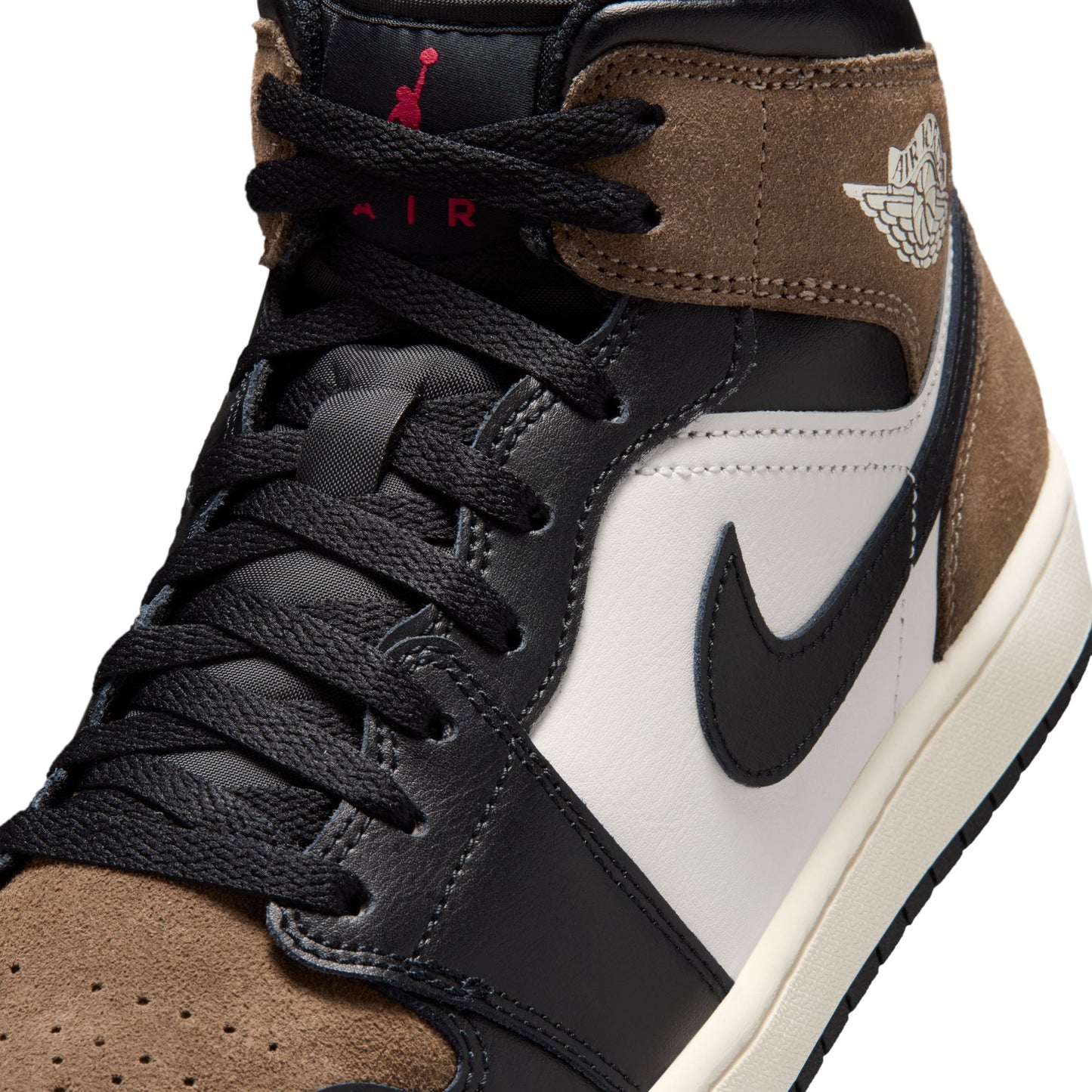 Air Jordan "1 Mid" Mens - Black / Phantom-Palomino