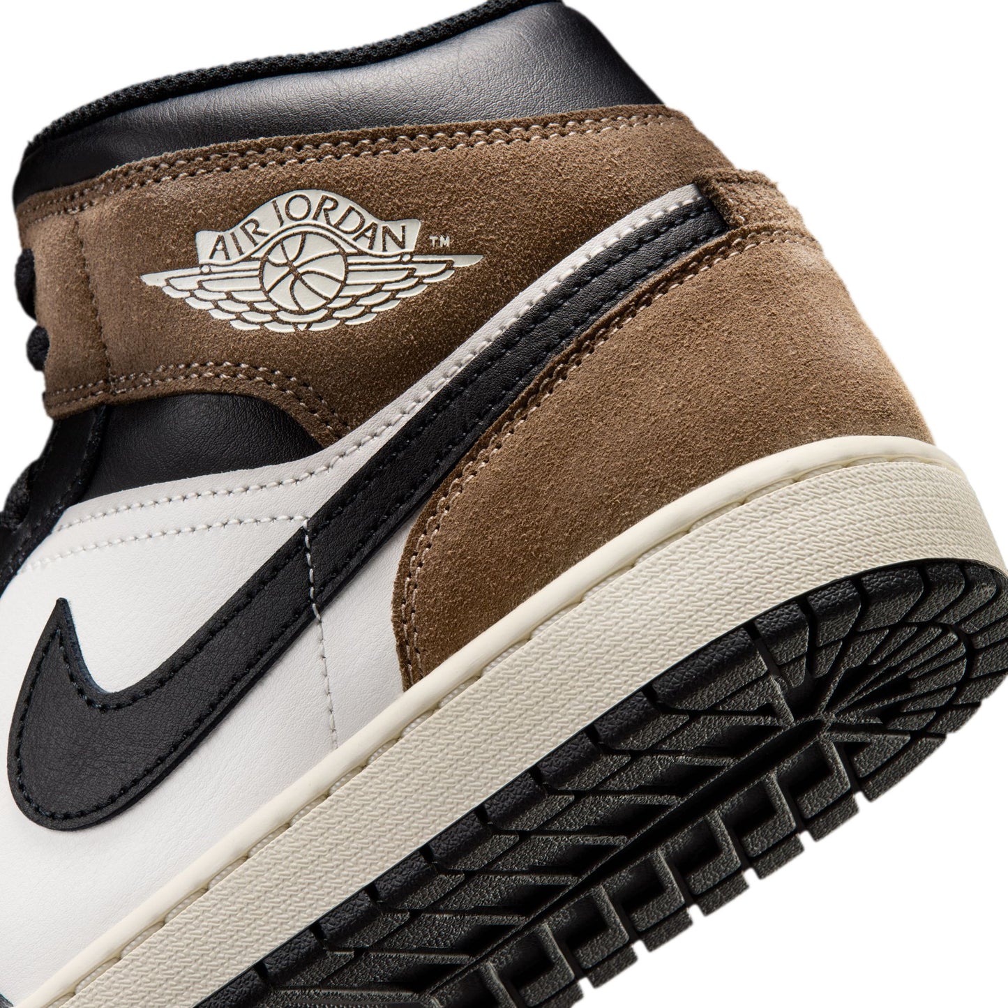Air Jordan "1 Mid" Mens - Black / Phantom-Palomino