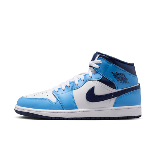 Air Jordan "1 Mid" Mens - University Blue / Midnight Navy