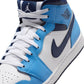 Air Jordan "1 Mid" Mens - University Blue / Midnight Navy