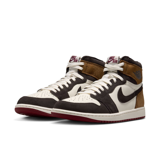 Air Jordan "1 Retro High OG" Mens - Shadow Brown / Team Red / Lt British Tan