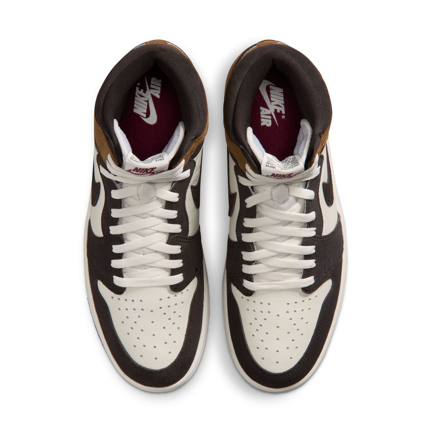 Air Jordan "1 Retro High OG" Mens - Shadow Brown / Team Red / Lt British Tan