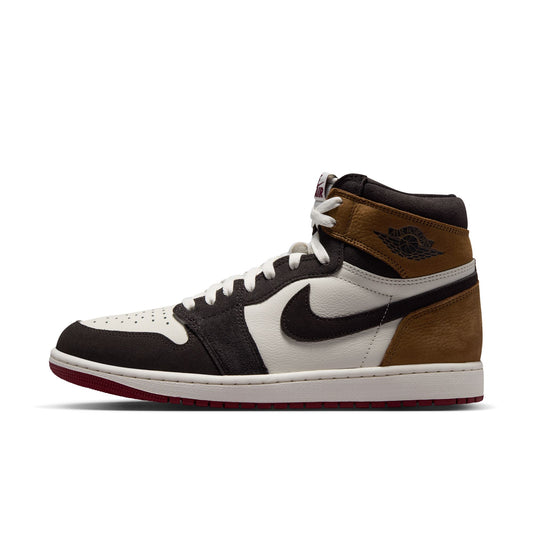 Air Jordan "1 Retro High OG" Mens - Shadow Brown / Team Red / Lt British Tan