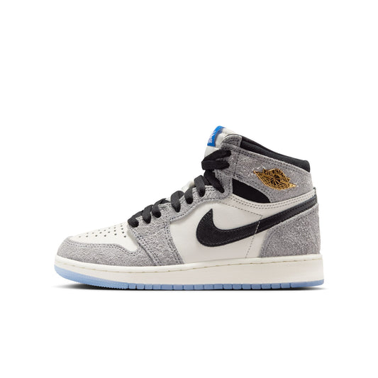 Air Jordan "1 Retro High OG" Grade School - Cool Grey / Black / Sail