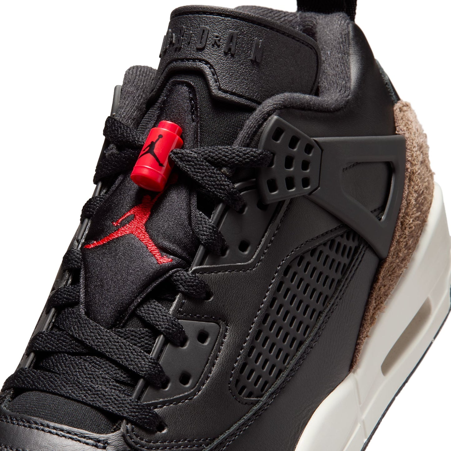 Air Jordan "Spizike Low" Mens - Black / University Red-Palomino