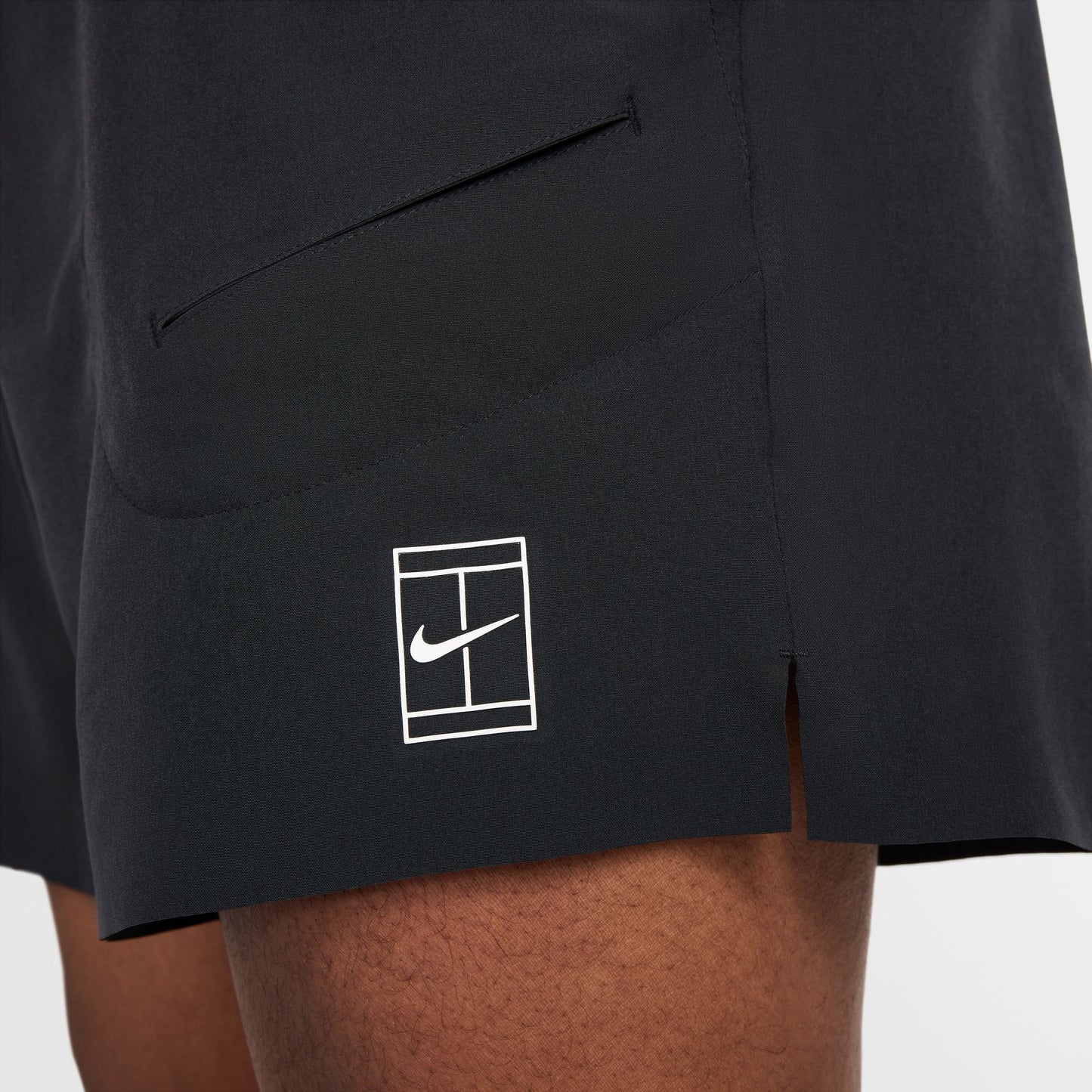 Nike "Court Advantage Dri-FIT Tennis Shorts" Mens - Black/White