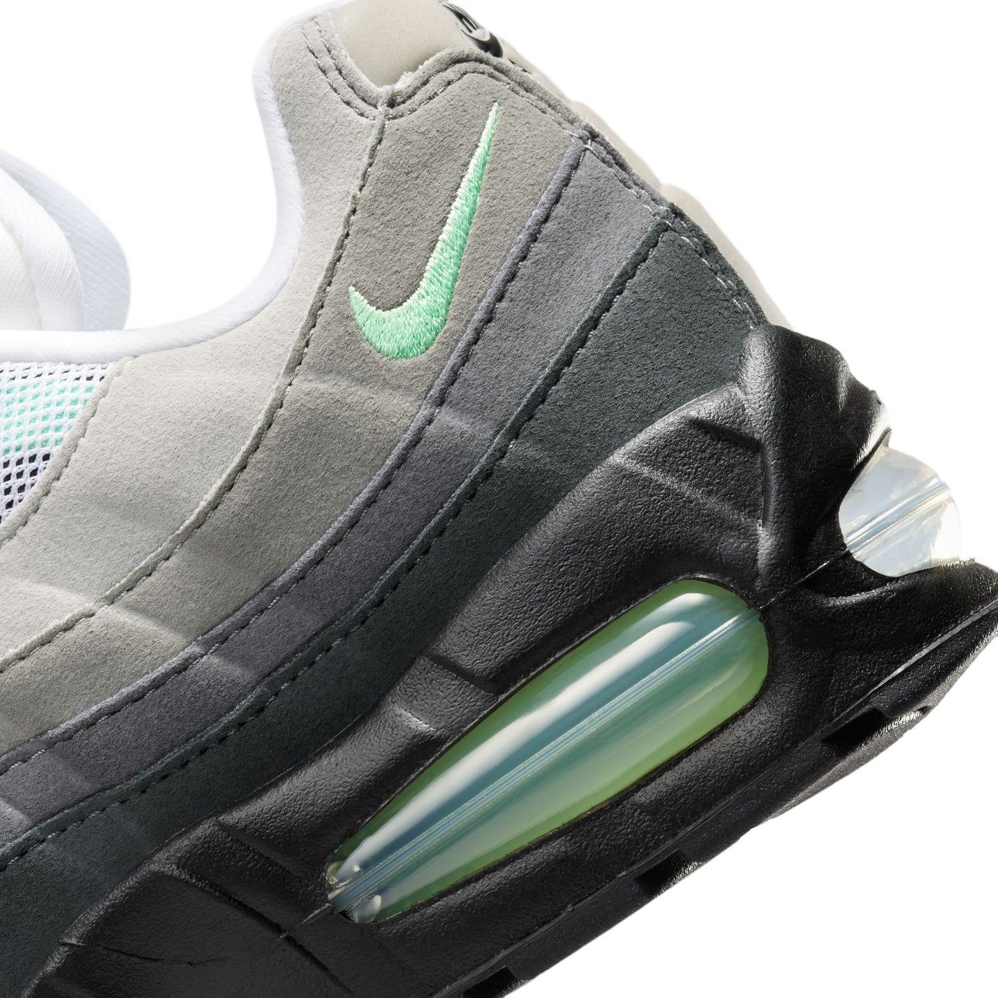 Nike "Air Max 95 Big Bubble" Womens - Black / Fresh Mint / White