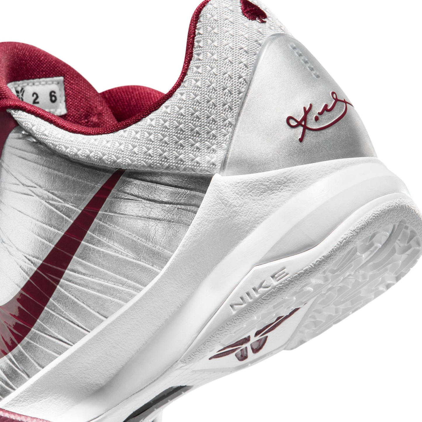 Nike "Kobe V" Grade School - Metallic Silver / Team Red