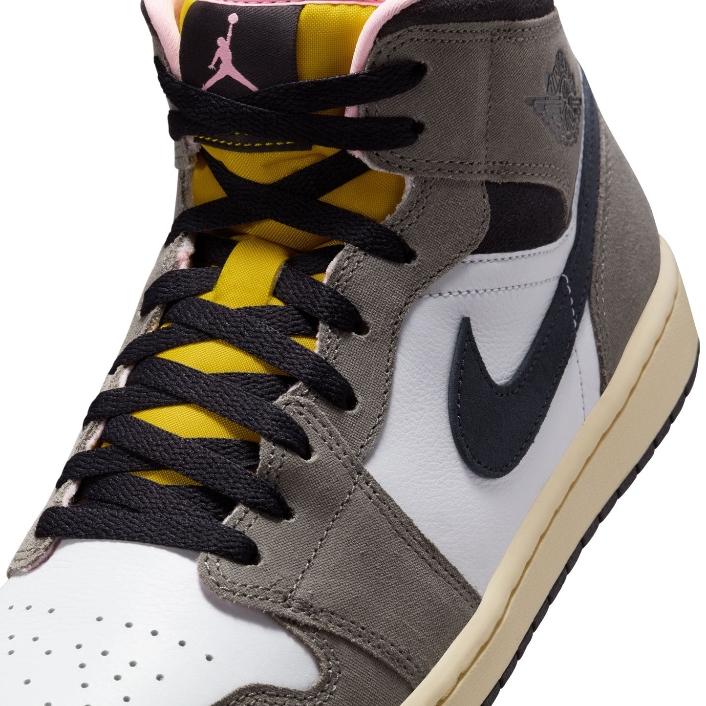Air Jordan "1 Mid SE" M - White / Oil Grey