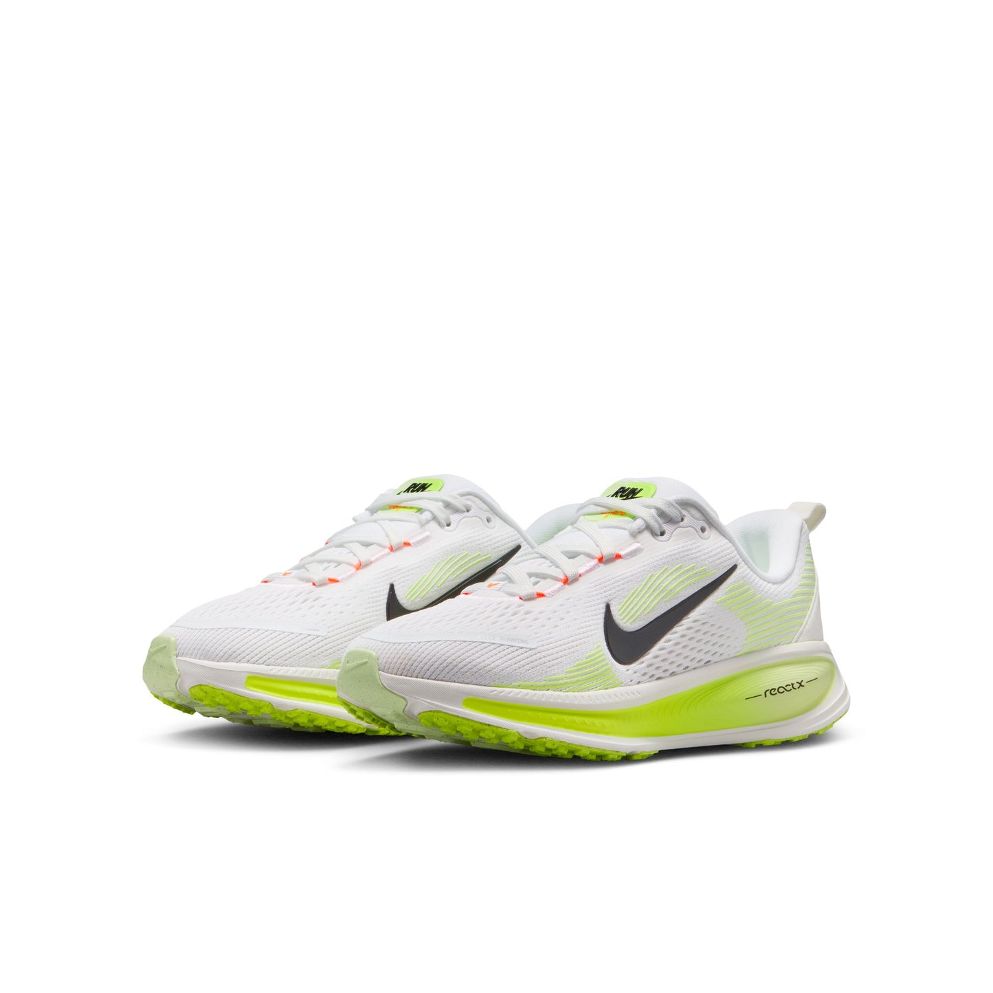 Nike "Vomero 18" Grade School - White / Black / Volt
