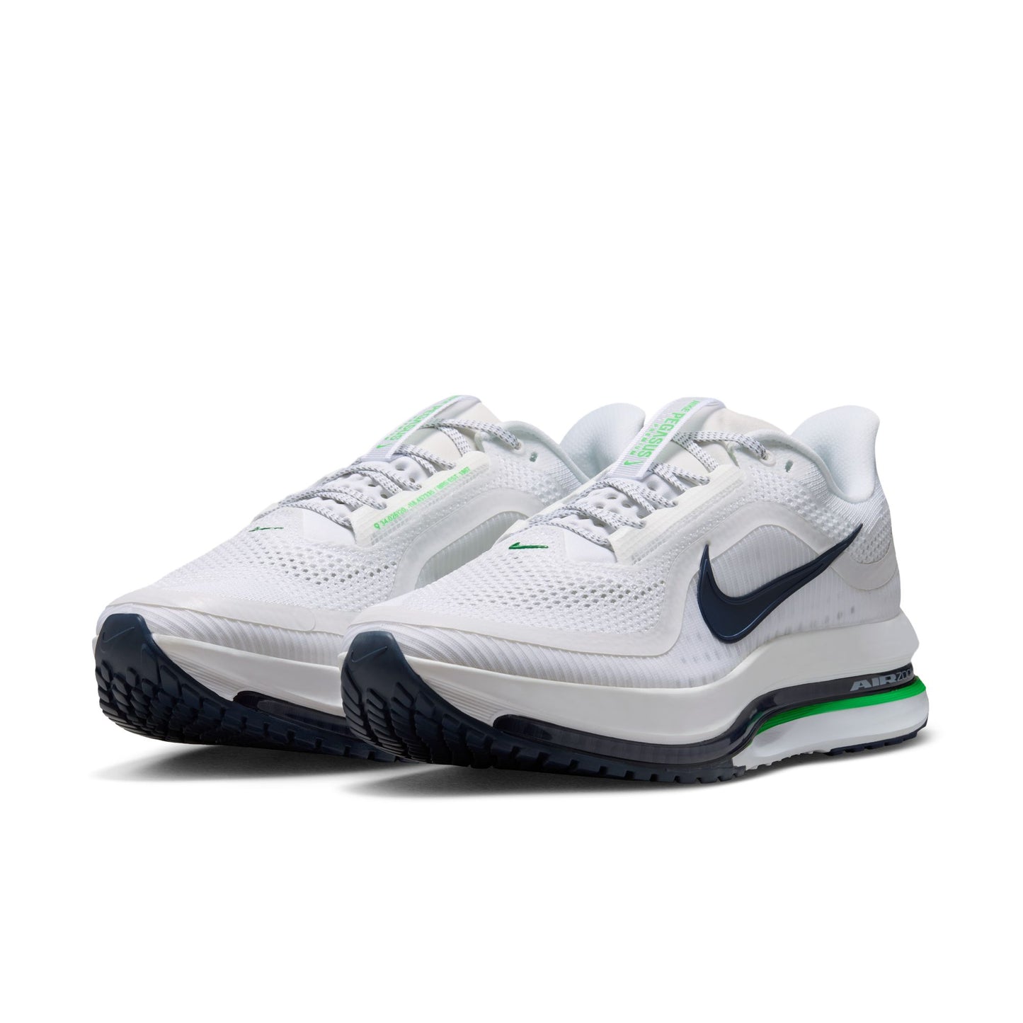 Nike "Pegasus Premium" Mens - White / Green Spark / Midnight Navy