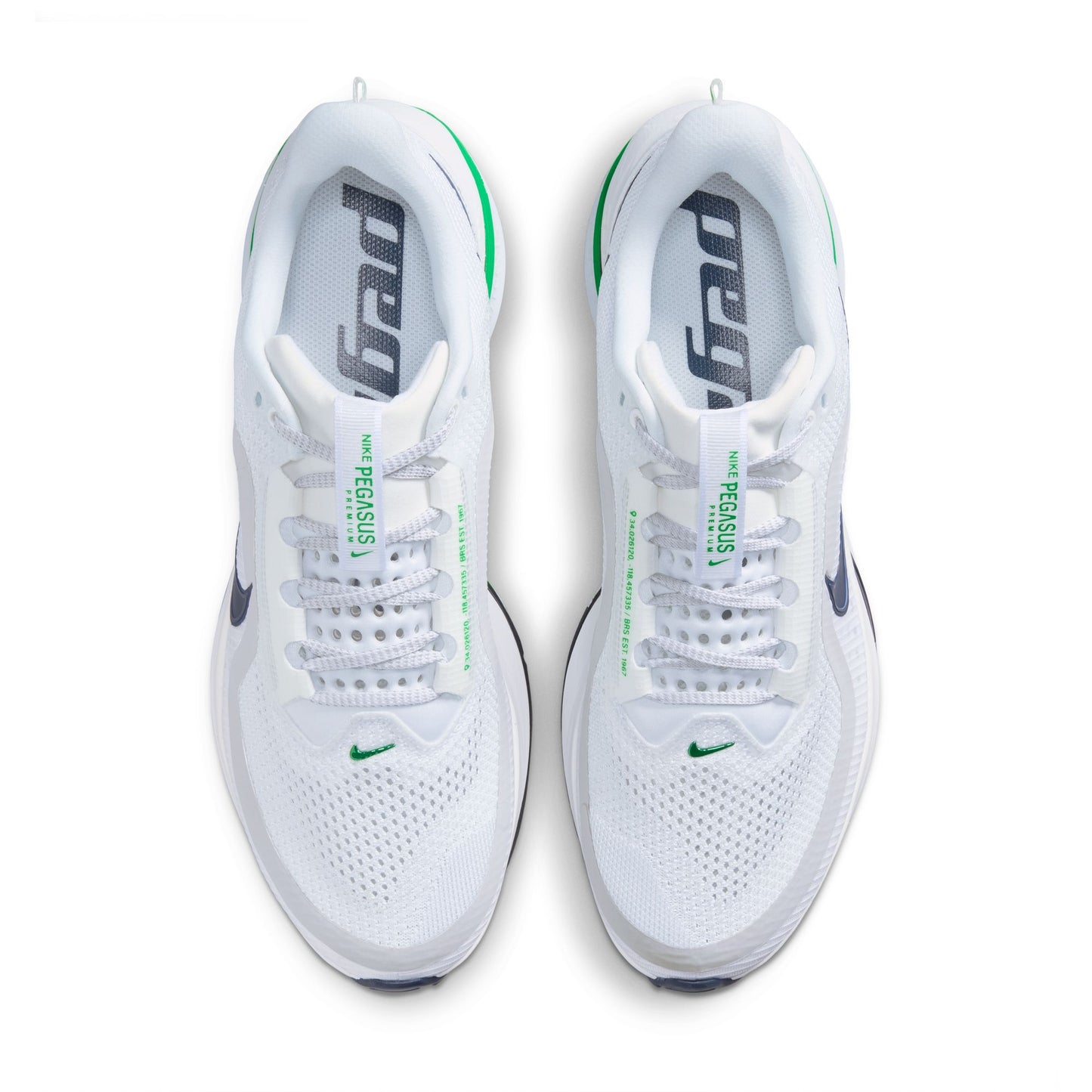 Nike "Pegasus Premium" Mens - White / Green Spark / Midnight Navy