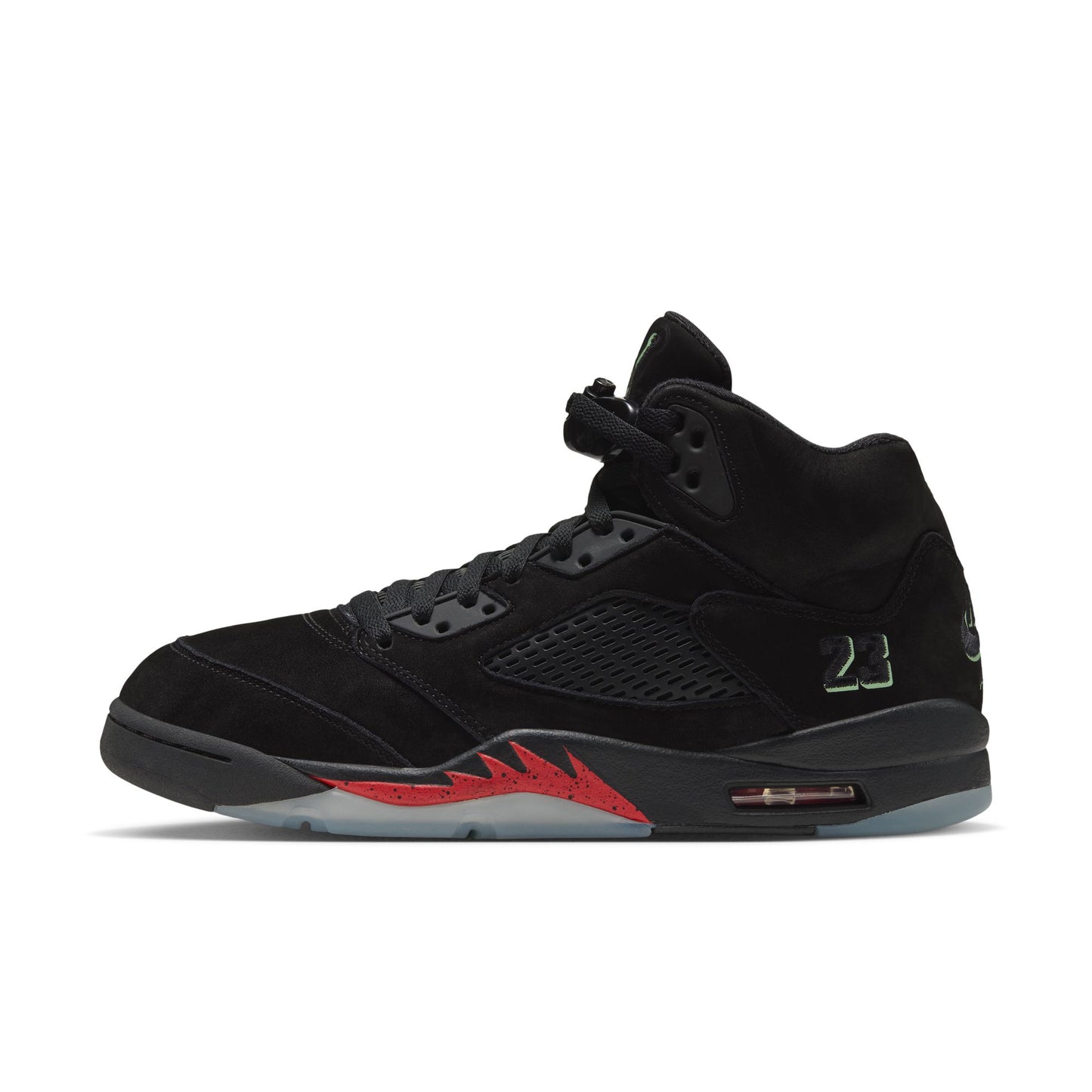 Air Jordan "5 Retro OG" Mens - Black / Black / Picante Red (Halloween)