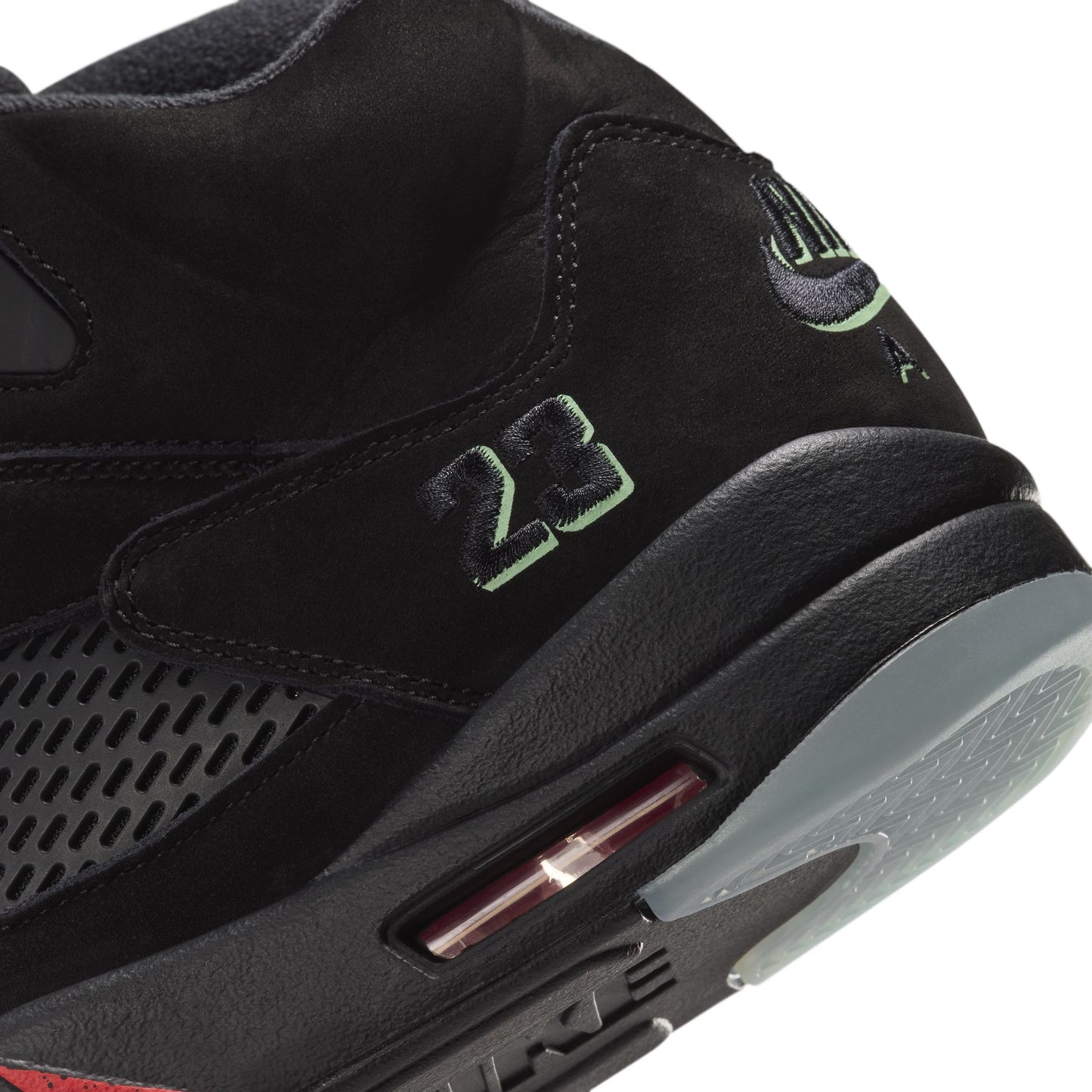 Air Jordan "5 Retro OG" Mens - Black / Black / Picante Red (Halloween)