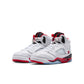 Air Jordan "5 Retro OG" GS - White / Fire Red / Black