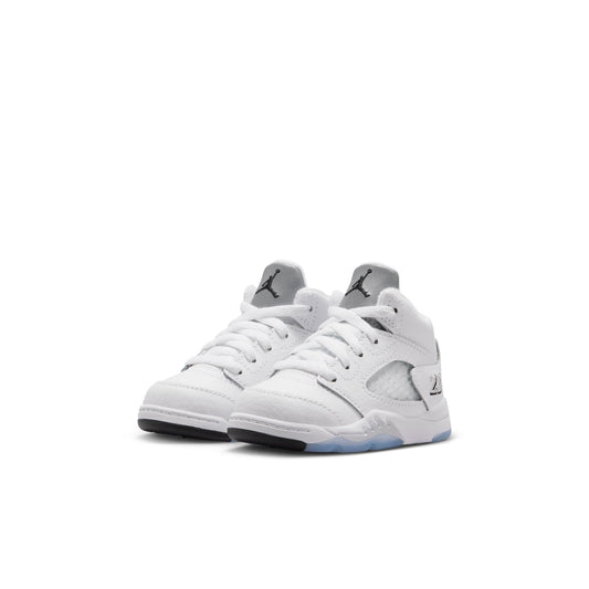 Air Jordan "5 Retro OG" Toddler - White / Black / Metallic Silver
