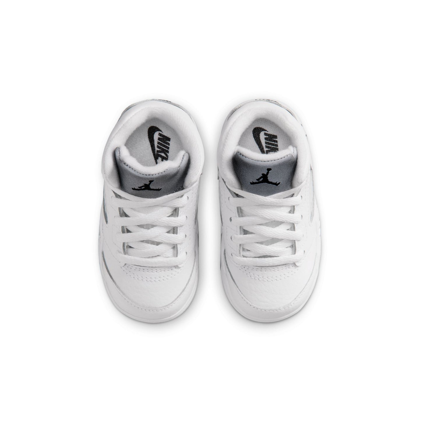 Air Jordan "5 Retro OG" Preschool - White / Black / Metallic Silver