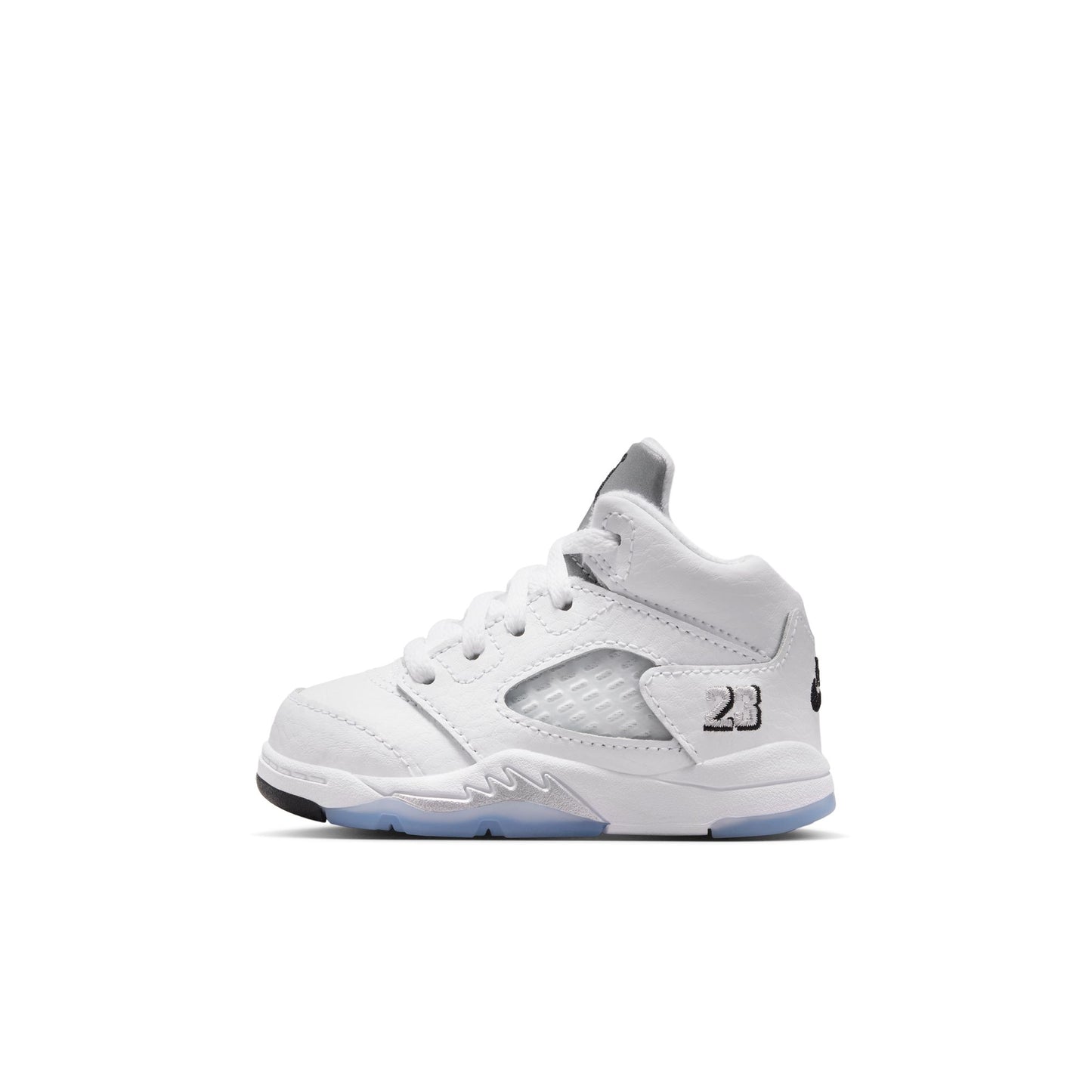 Air Jordan "5 Retro OG" Toddler - White / Black / Metallic Silver