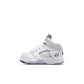 Air Jordan "5 Retro OG" Toddler - White / Black / Metallic Silver