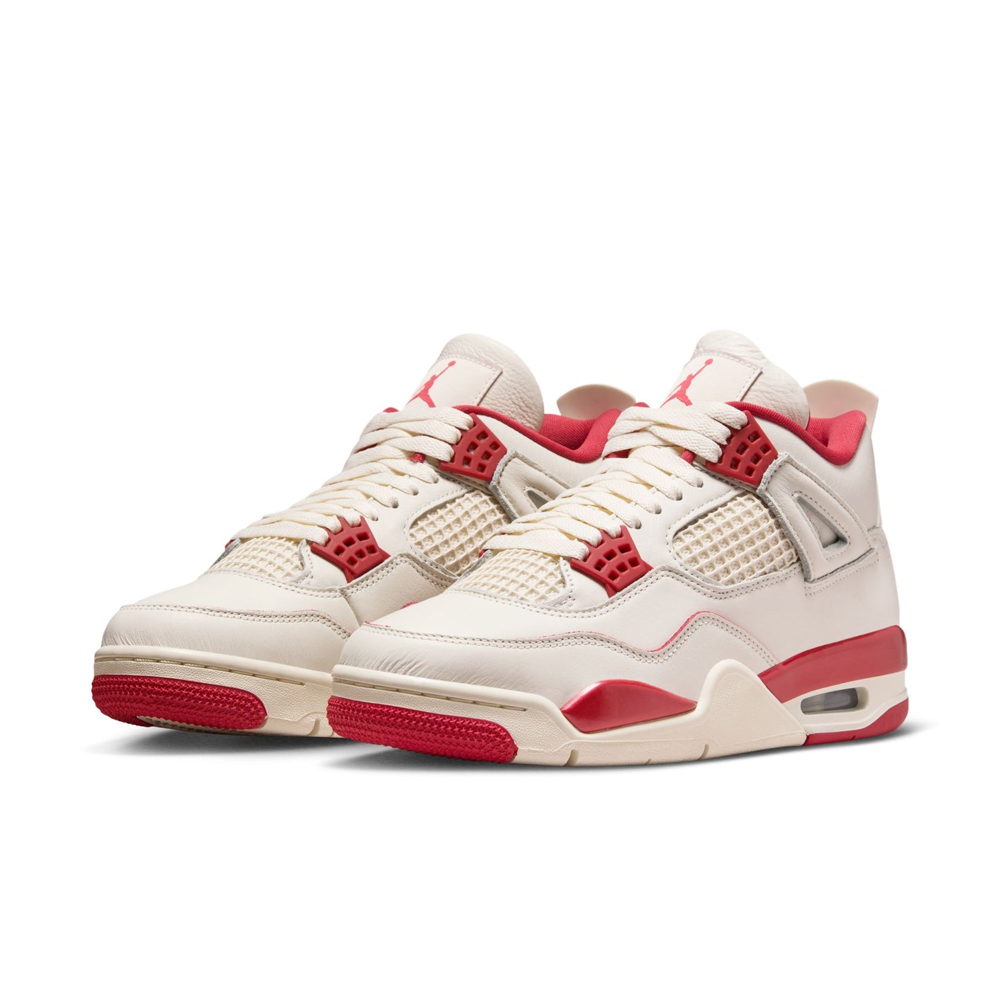 Air Jordan "4 Retro" Womens - Pale Ivory / Sierra Red