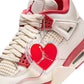 Air Jordan "4 Retro" Womens - Pale Ivory / Sierra Red