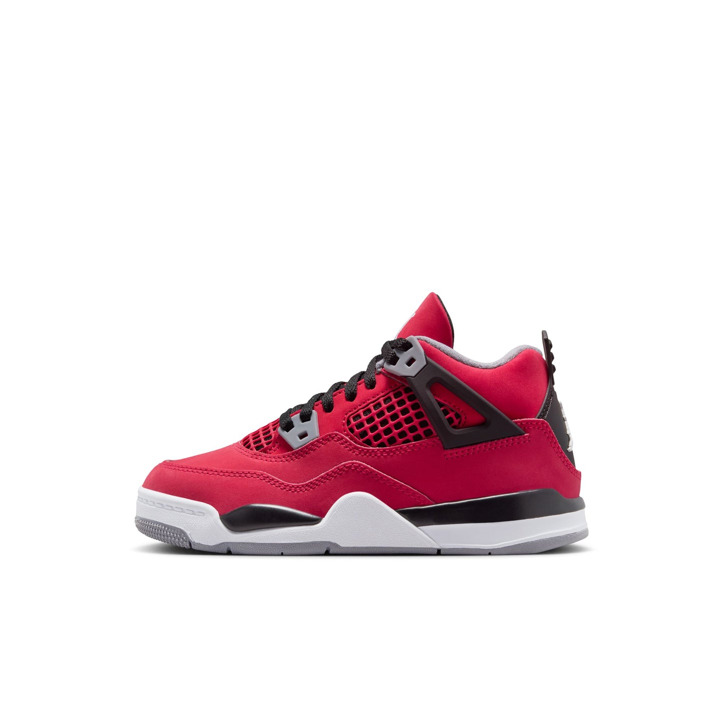 Air Jordan "4 Retro" Preschool - Fire Red / White - Black