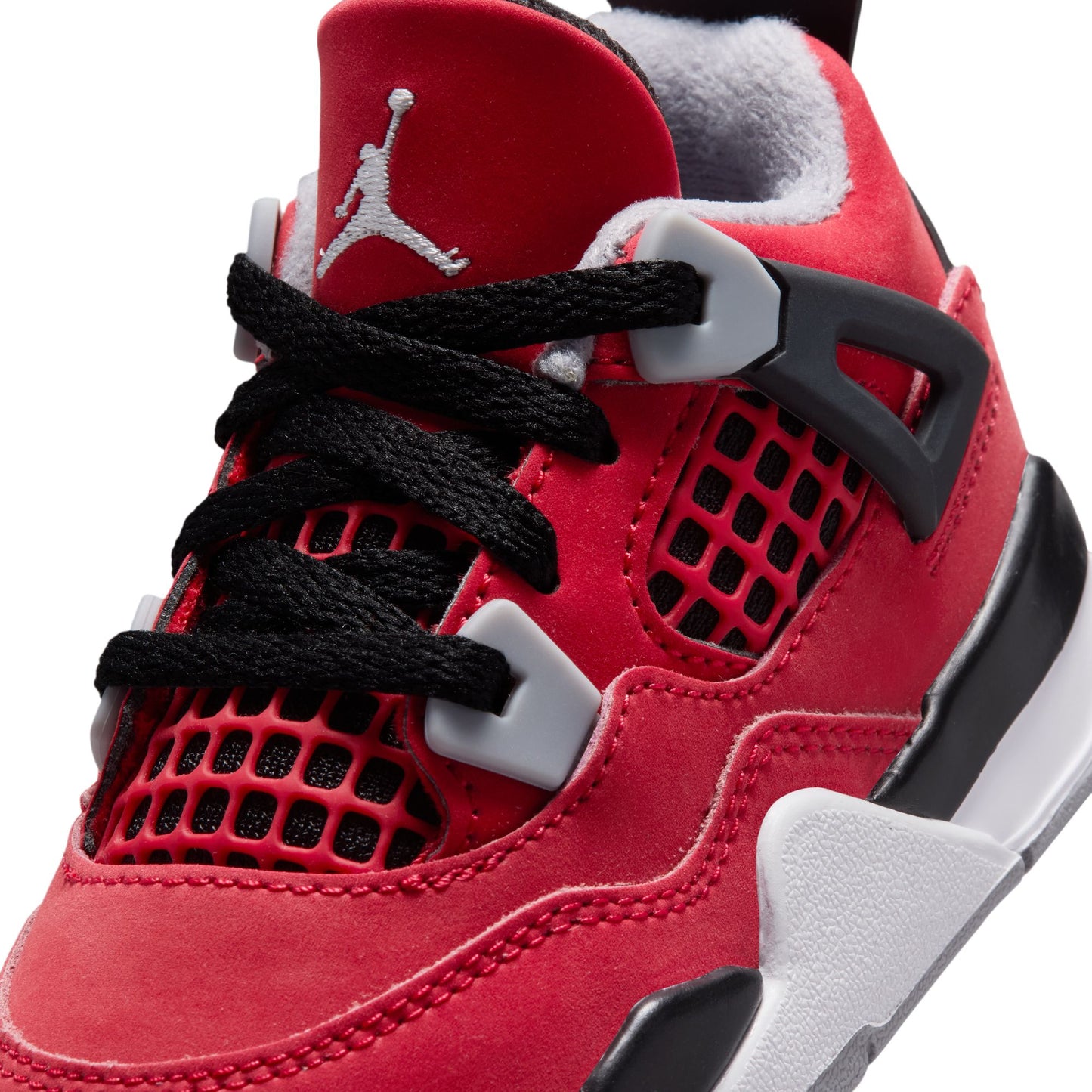 Air Jordan "4 Retro" Toddler - Fire Red / White - Black
