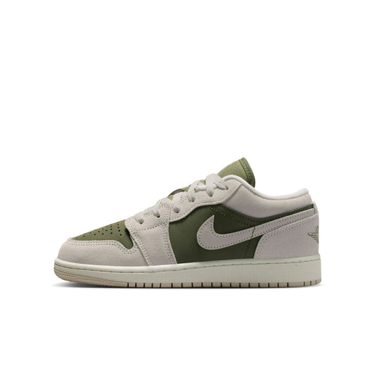 Air Jordan "1 Low SE" GS - Medium Olive / LT Orewood