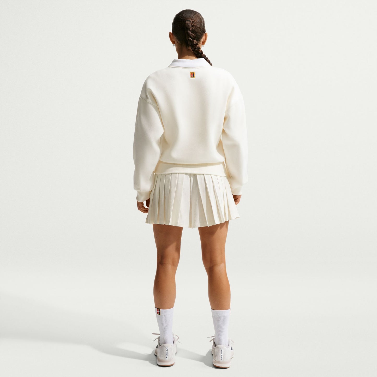 Nike Court "Crew-Neck Tennis Top" Womens - White / Navy