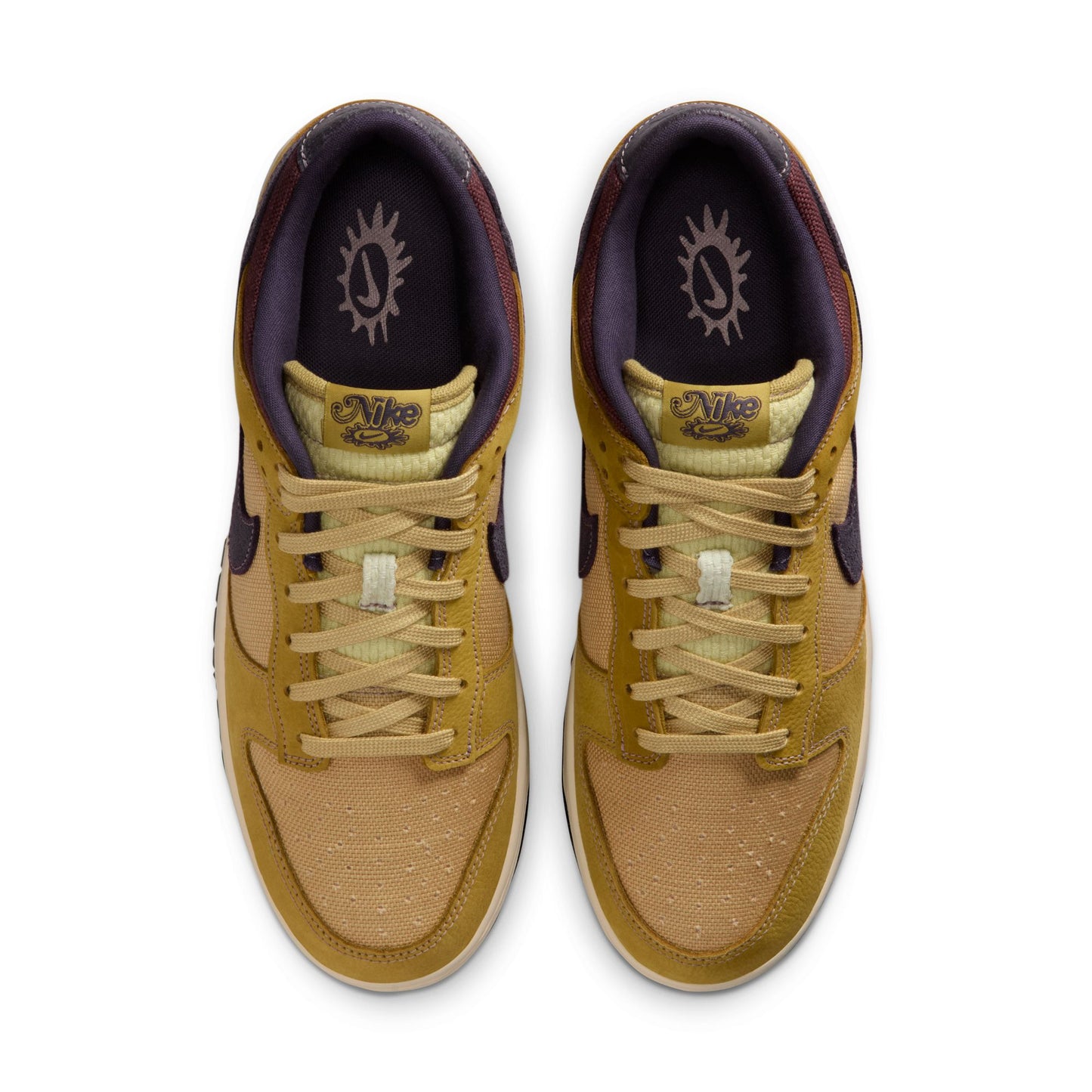 Nike "Dunk Low Retro SE" Mens - Buff Gold / Dark Raisin