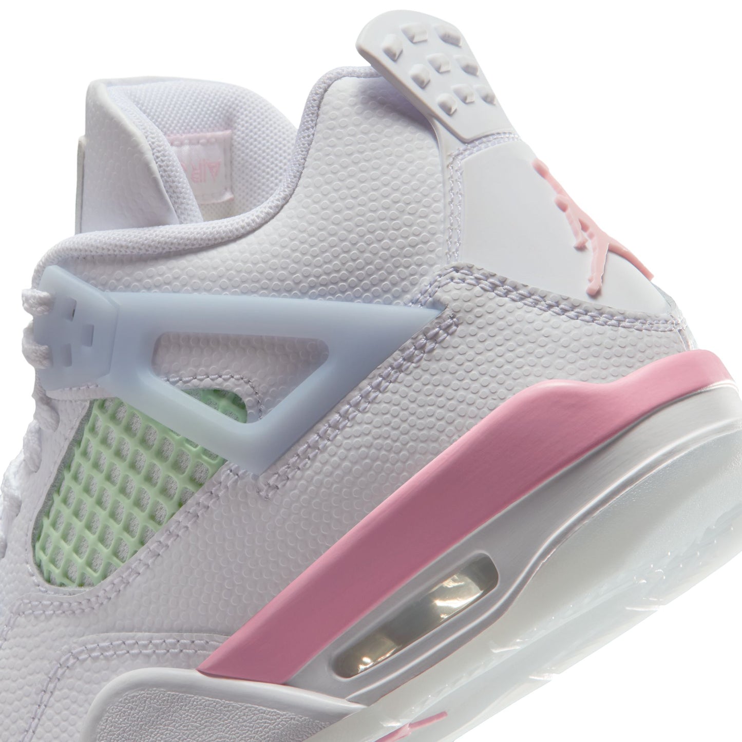 Air Jordan "4 Retro Valentine's Day" Grade School - White / Medium Soft Pink / Half Blue