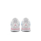 Air Jordan "4 Retro" Preschool - White / Med Soft Pink / Half Blue