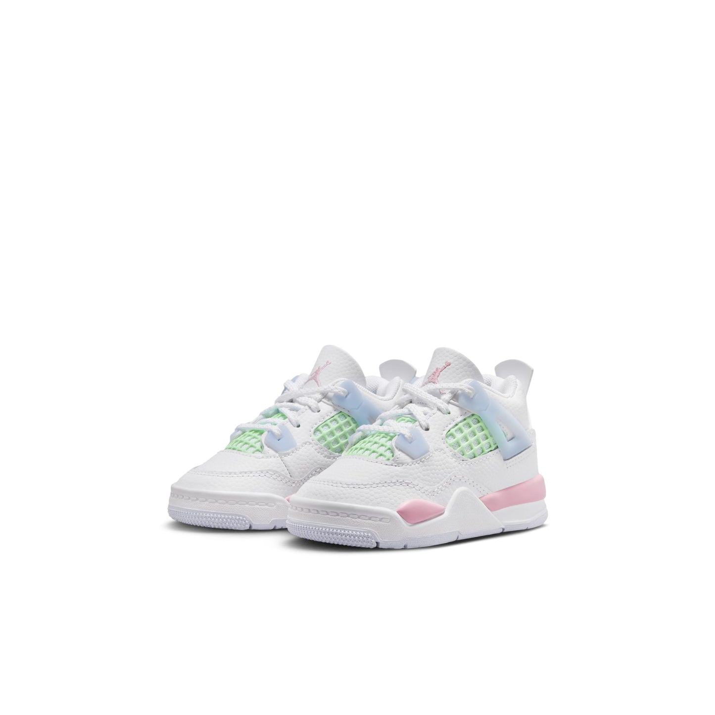 Jordan "4 Retro" Toddler - White / Medium Soft Pink / Half Blue