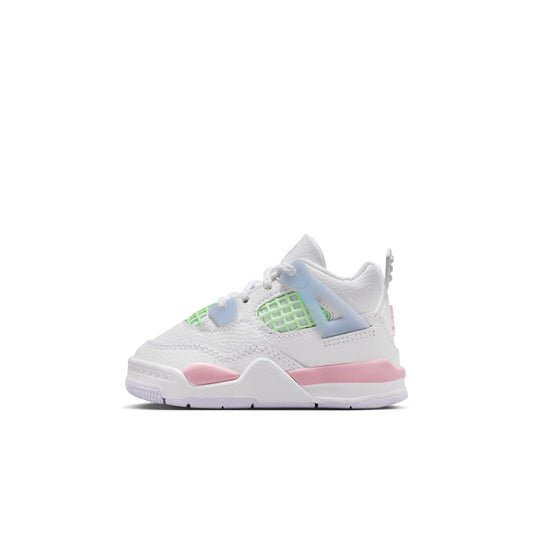 Jordan "4 Retro" Toddler - White / Medium Soft Pink / Half Blue