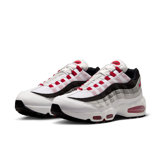 Nike "Air Max 95 Big Bubble Premium" Mens - White / Comet Red / Neutral Grey