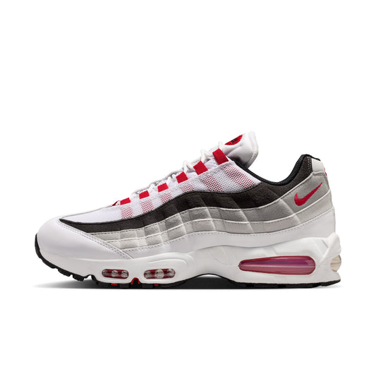 Nike "Air Max 95 Big Bubble Premium" Mens - White / Comet Red / Neutral Grey