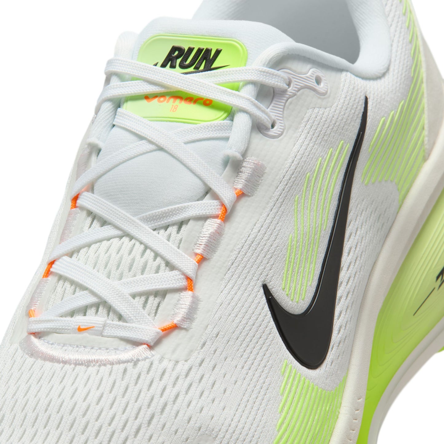 Nike "Vomero 18 Wide" Mens - White / Black-Volt-Barely Volt