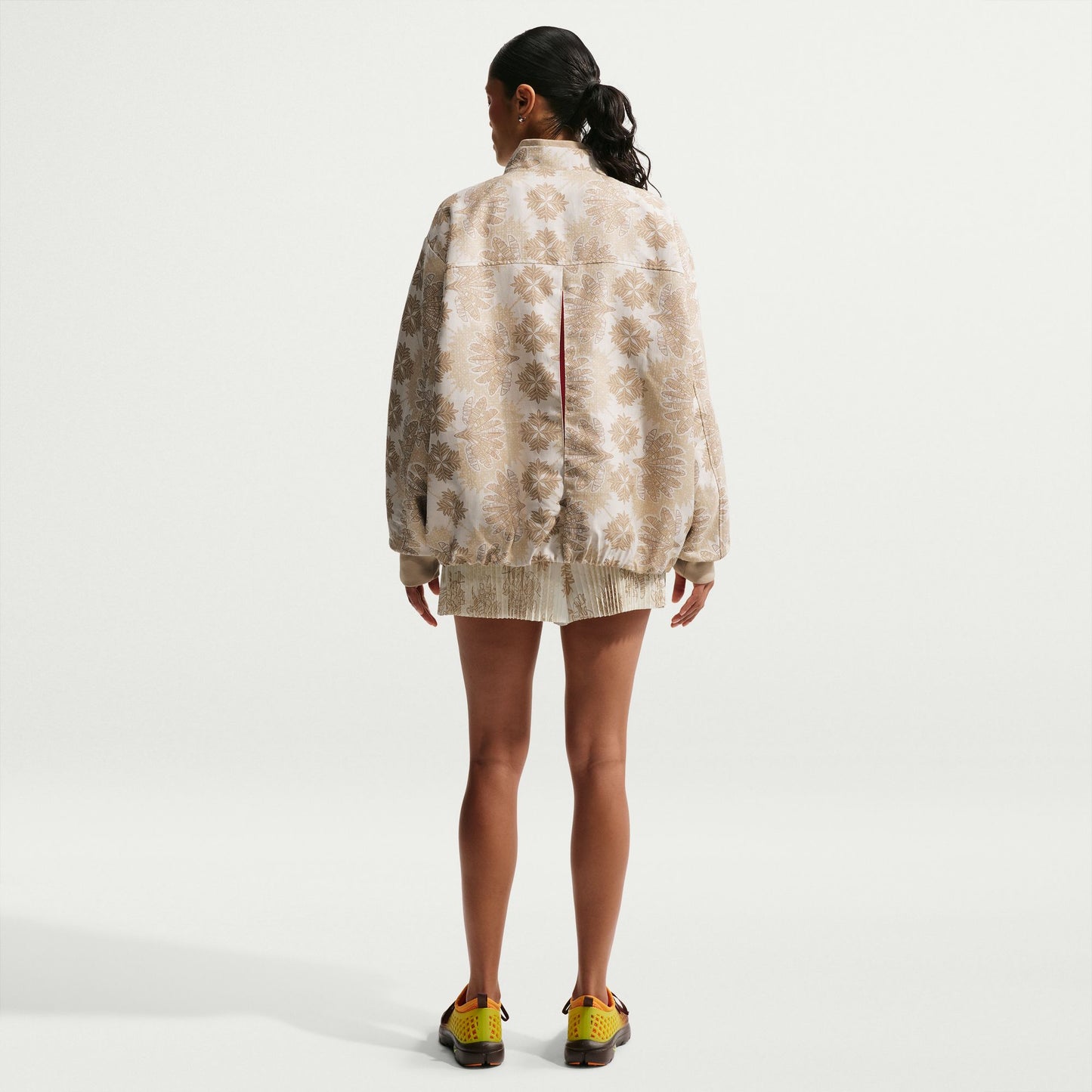Nike "Naomi Osaka Oversized Jacket" Womens - Summit White / Linen / Safety Orange