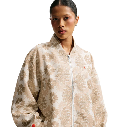 Nike "Naomi Osaka Oversized Jacket" Womens - Summit White / Linen / Safety Orange