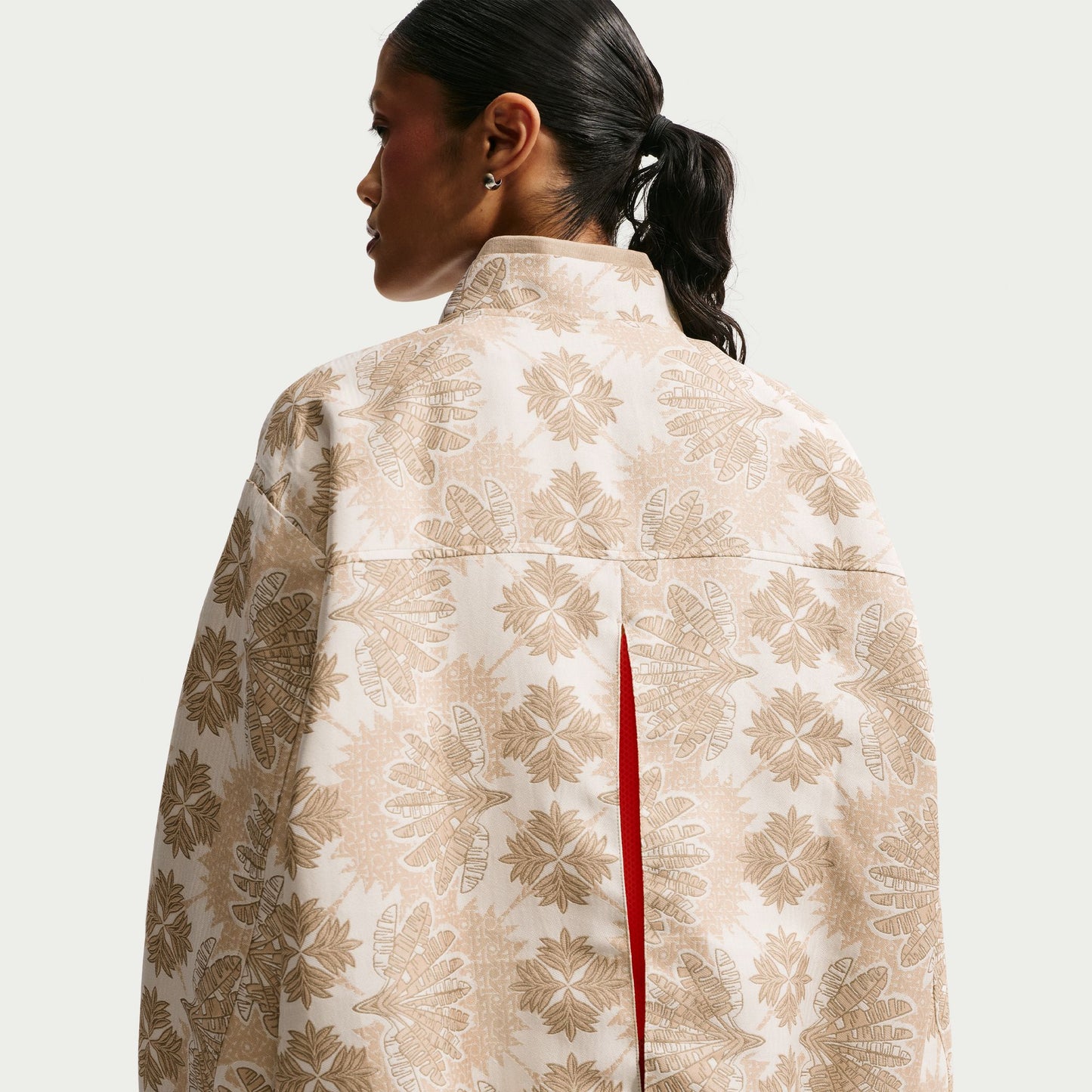Nike "Naomi Osaka Oversized Jacket" Womens - Summit White / Linen / Safety Orange