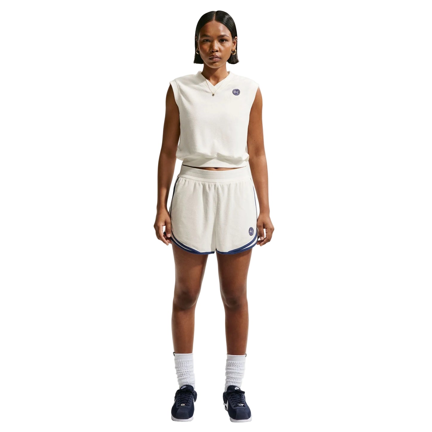 Nike "Sportswear Chill Terry Shorts" Womens - Sail / Mystic Navy