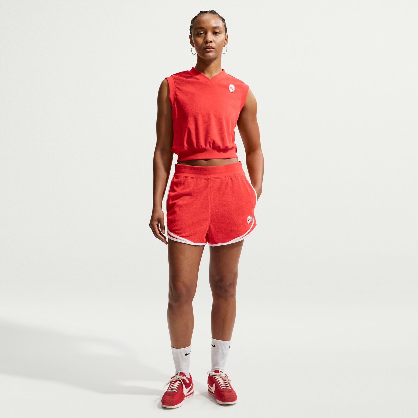 Nike "Sportswear Chill Terry Shorts" Womens - Light Crimson / Sail