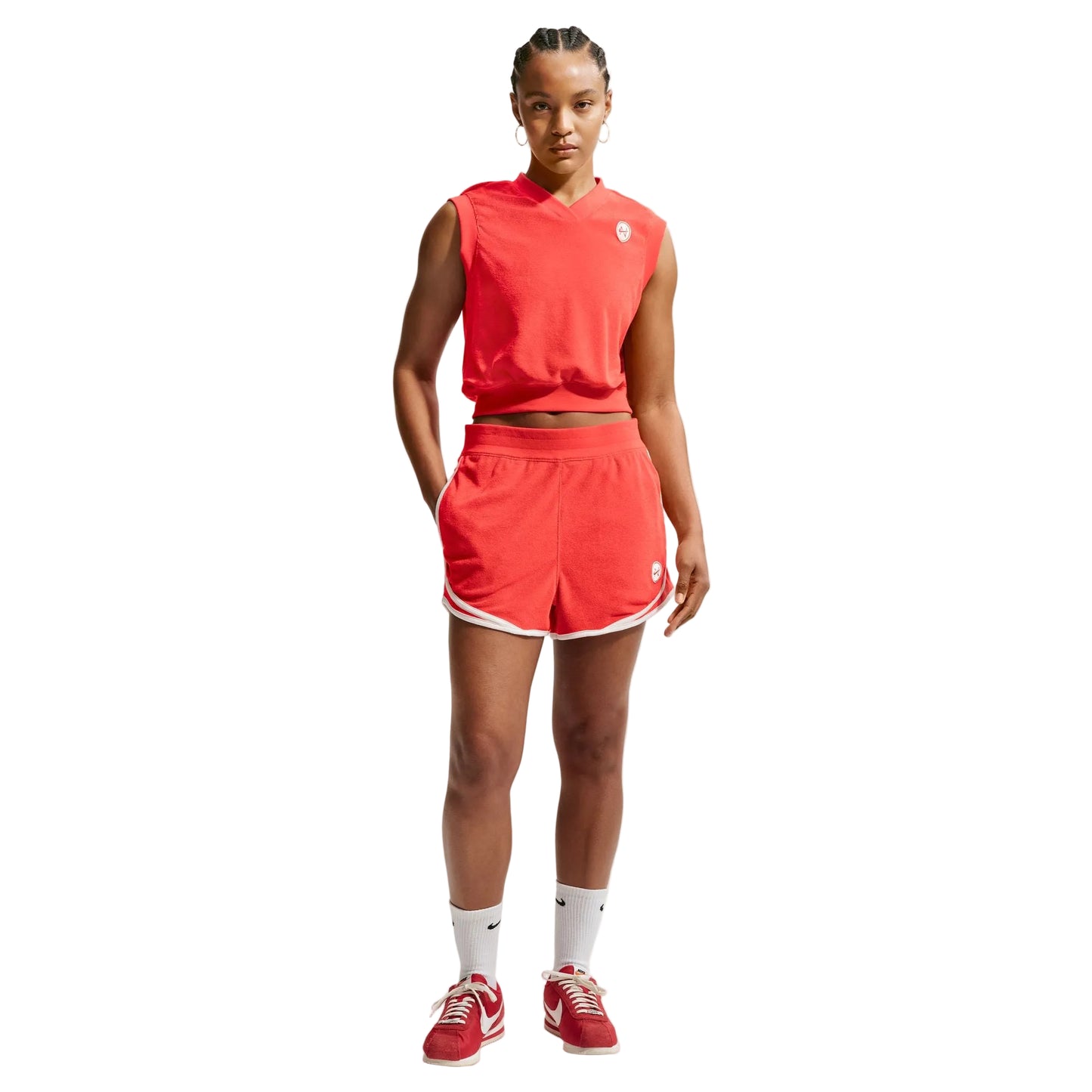 Nike "Sportswear Chill Terry Tank Top" Womens - Light Crimson / Sail