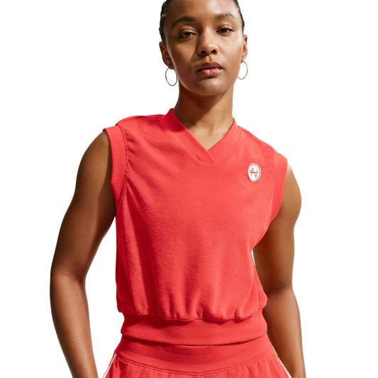 Nike "Sportswear Chill Terry Tank Top" Womens - Light Crimson / Sail