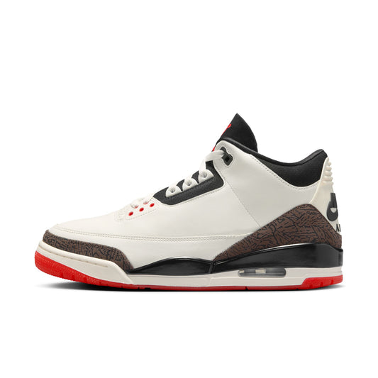 Air Jordan "3 Retro OG" Mens - Sail / Black / University Red